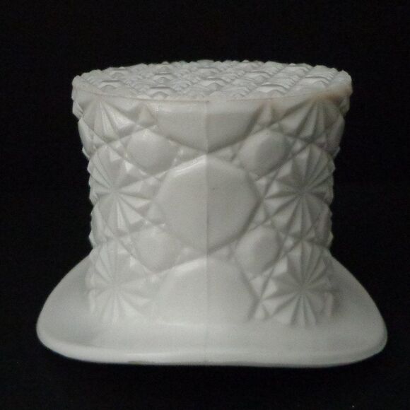 Fenton Daisy and Button Top Hat Spoon Holder/Trinket Holder, 1960s, Large - Picture 4 of 6